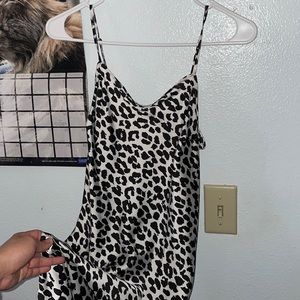 Satin 🐆 cheetah print dress